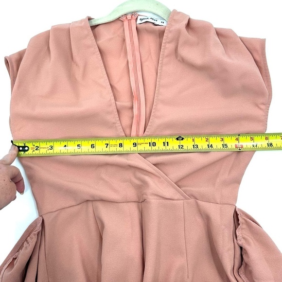 Tiger Mist Skort Romper Size Medium Wrap Front Tie Waist Playsuit Pleated Deep V - Picture 7 of 10